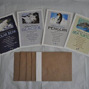Advice for Life Collectible Set Cards Polar Bear Glacier Penguin Sea Turtle NEW